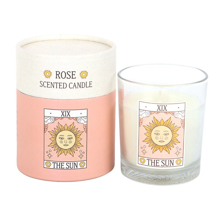 The Sun Vintage Tarot Rose Candle