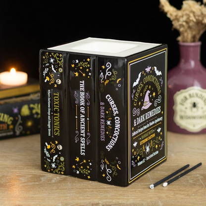 Witch's Apothecary Book Shaped Oil Burner