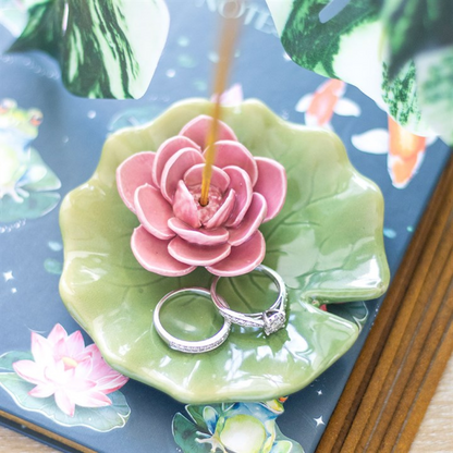 Lily Pad Incense Stick Holder & Trinket Dish