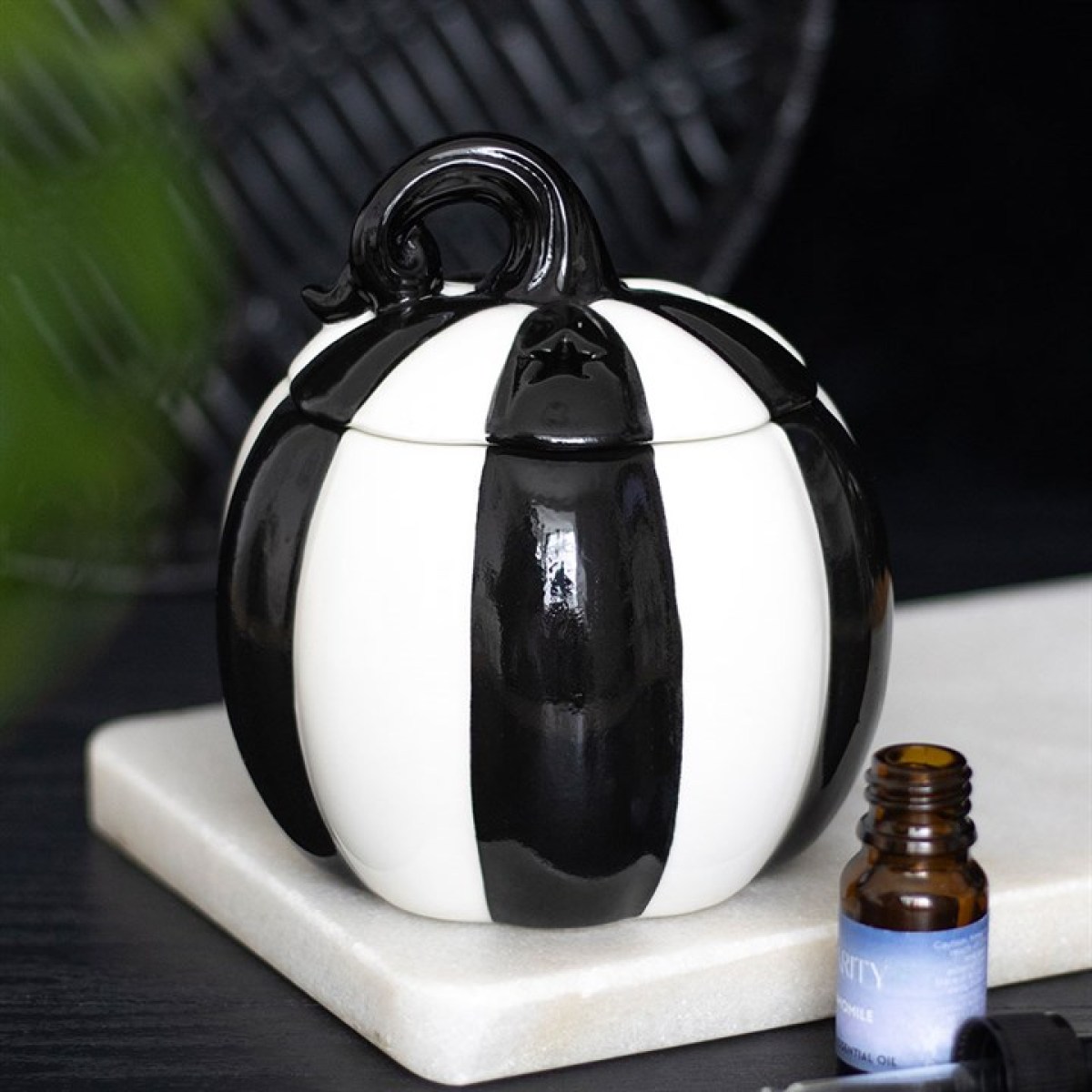 The Striped Spell Pumpkin Oil Burner