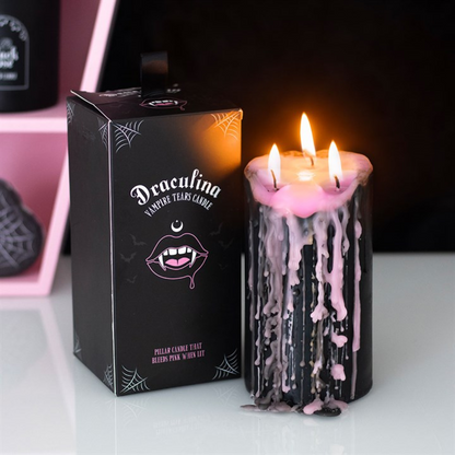 Pink Vampire Tears Pillar Candle (Large)