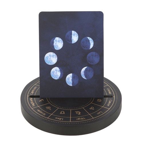 Astrology Wheel Black Tarot Card Stand