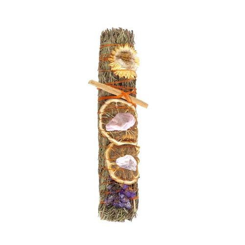9in Ritual Wand - Rosemary, Lavender Orange & Rhodonite