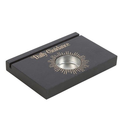 Daily Guidance Black Tarot Stand & Tealight Candle Holder