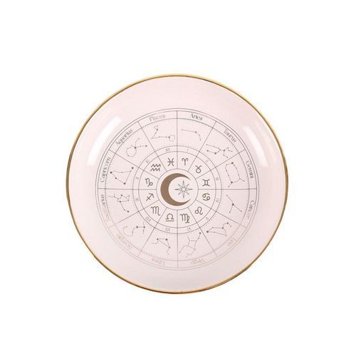 Astrology Wheel Trinket Dish - White