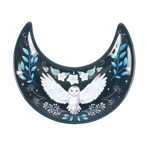Crescent Moon Night Owl Trinket Dish