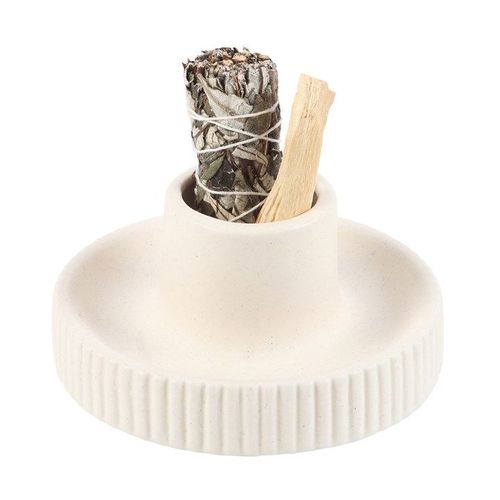 Ribbed Smudge Bowl - Cream