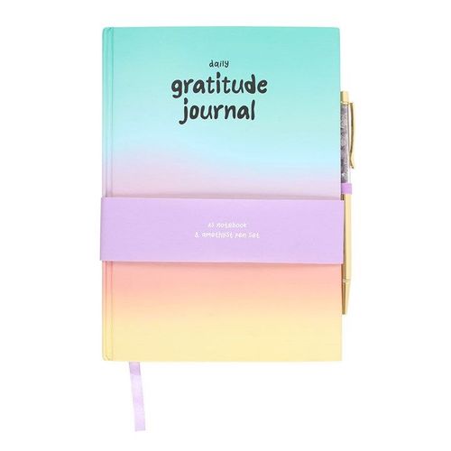 Gratitude Journal With Amethyst Pen