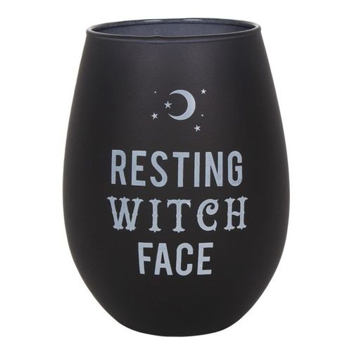 Resting Witch Face Stemless Glass