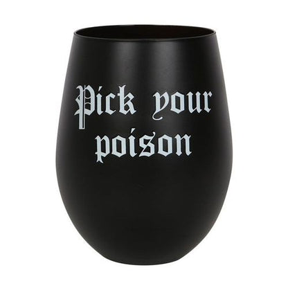 Pick Your Poison Stemless Glass
