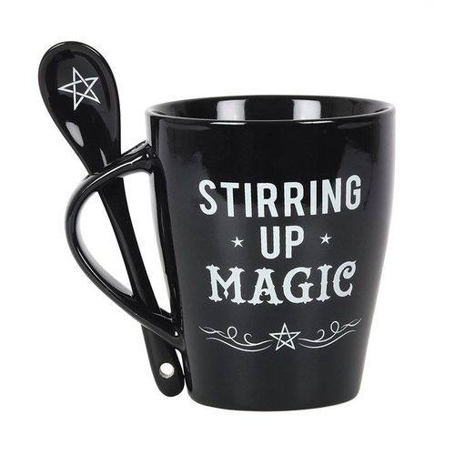 Stirring Up Magic Mug With Spoon